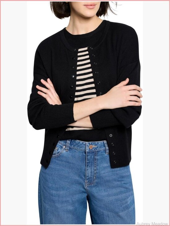 Sweaters - Cotton Snap Front Cardigan Midweight Layering Piece
